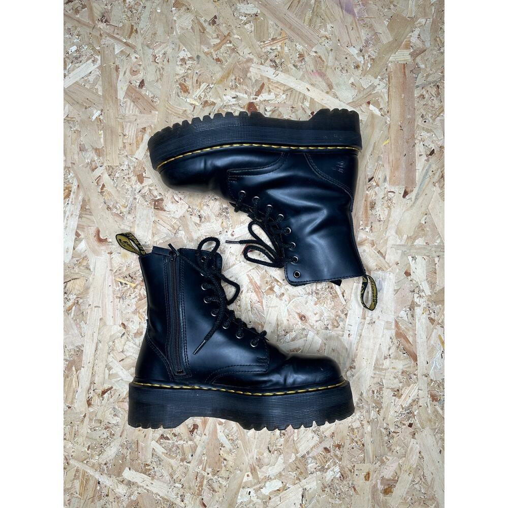 Dr. Martens Jadon Platform Boots Black Sz USM 7 - Picture 2 of 6
